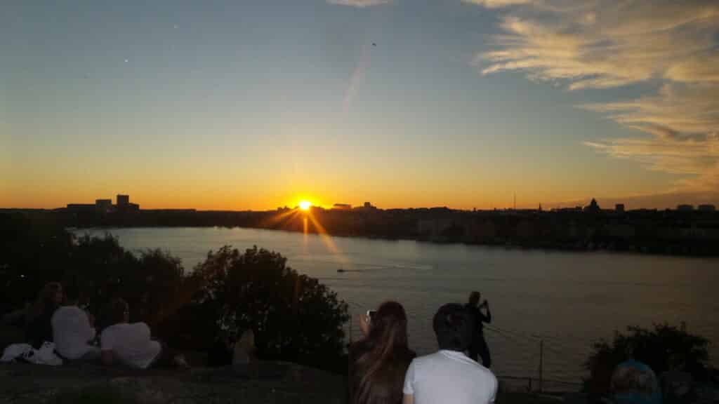 Zonsondergang vanop Skinnarviksberget