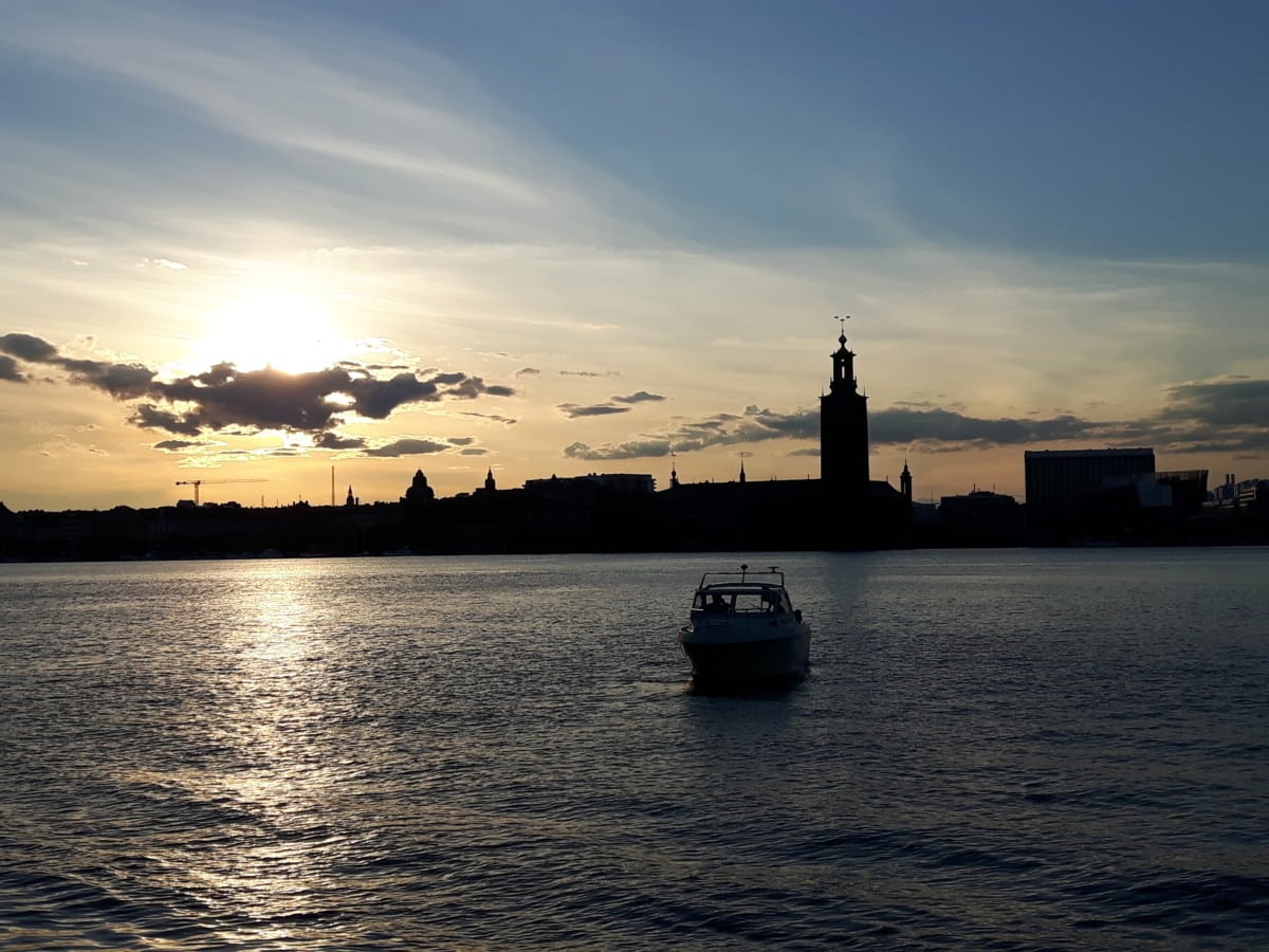 Stockholm sunset in the summer